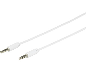 eSTUFF 1.0m 3.5mm - 3.5mm câble audio 1 m 3,5mm Blanc