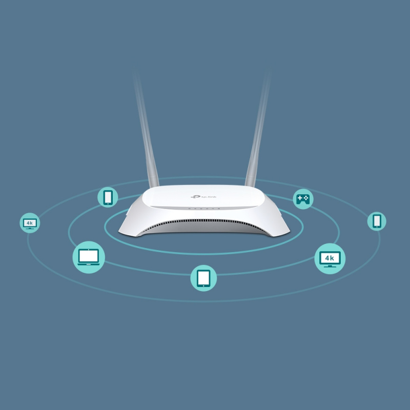 TP-Link TL-MR3420 routeur sans fil Fast Ethernet Monobande (2,4 GHz) Noir, Blanc