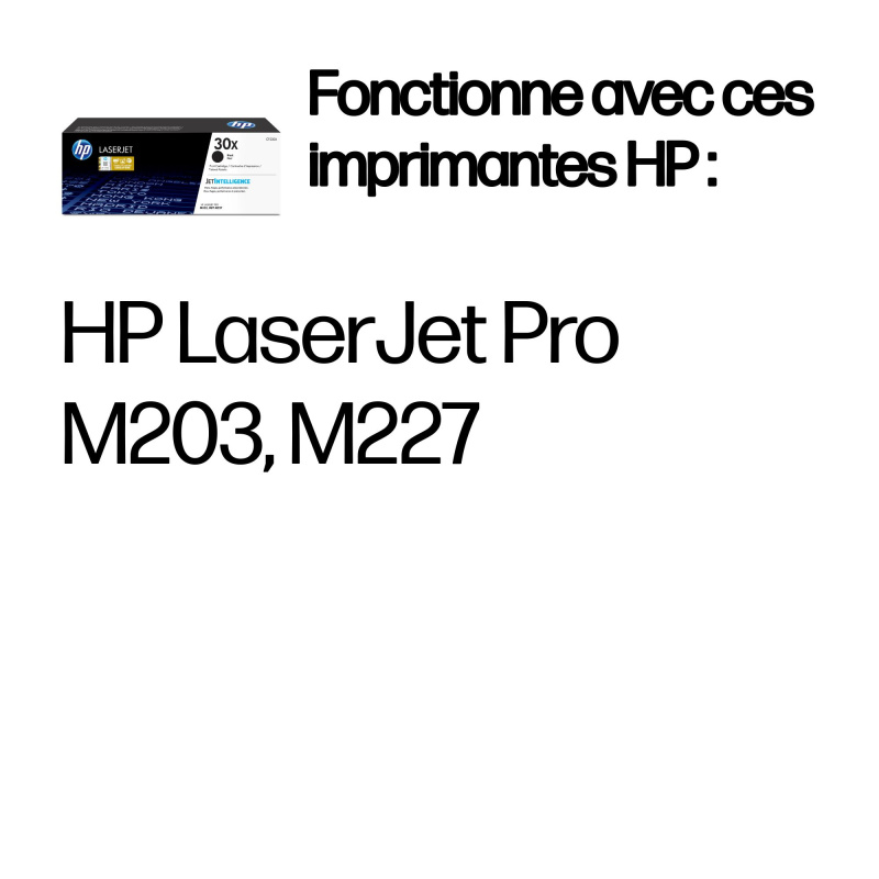 HP Cartouche de toner 30X LaserJet noir grande capacité originale
