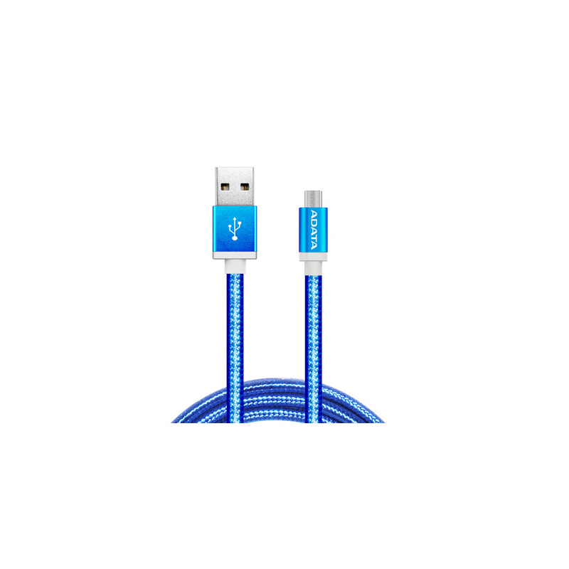 ADATA 1m, USB2.0-A/USB2.0 Micro-B câble USB USB A Micro-USB B Bleu