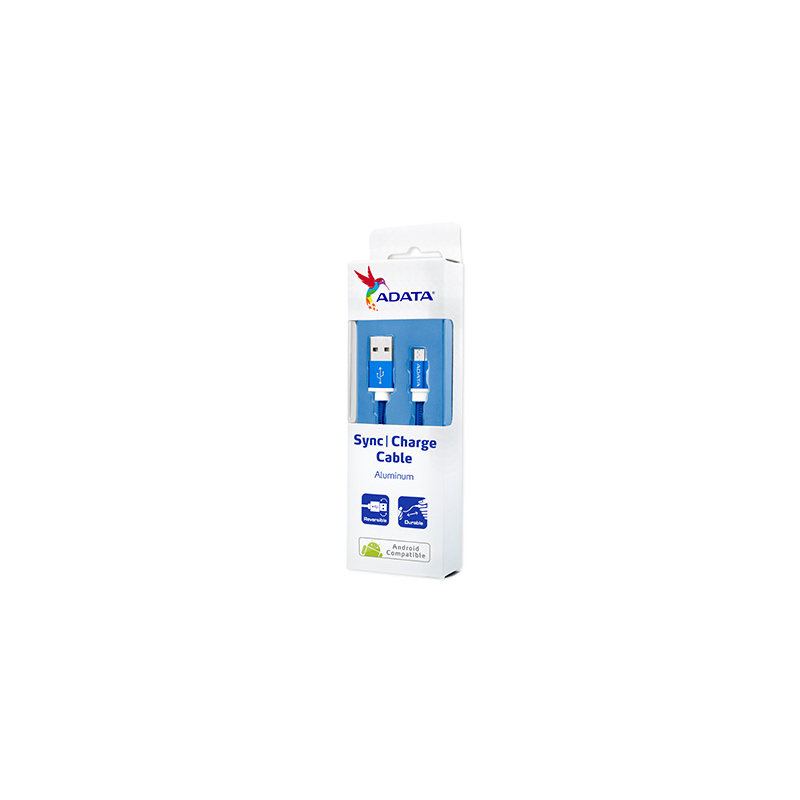 ADATA 1m, USB2.0-A/USB2.0 Micro-B câble USB USB A Micro-USB B Bleu