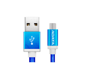 ADATA 1m, USB2.0-A/USB2.0 Micro-B câble USB USB A Micro-USB B Bleu