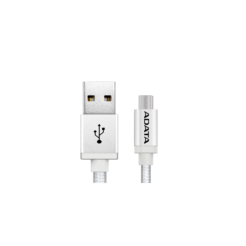ADATA 1m, USB2.0-A/USB2.0 Micro-B câble USB USB A Micro-USB B Argent