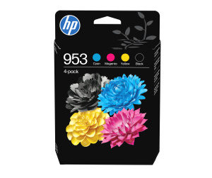 HP 953 Pack de 4 cartouches d'encre Noir/Cyan/Magenta/Jaune authentiques