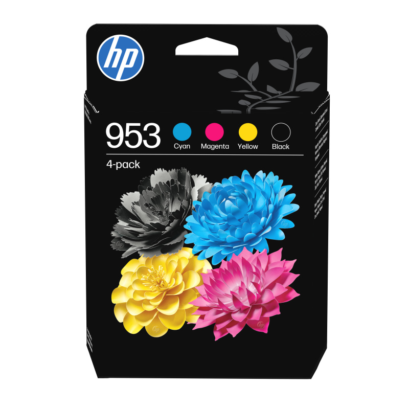 HP 953 Pack de 4 cartouches d'encre Noir/Cyan/Magenta/Jaune authentiques