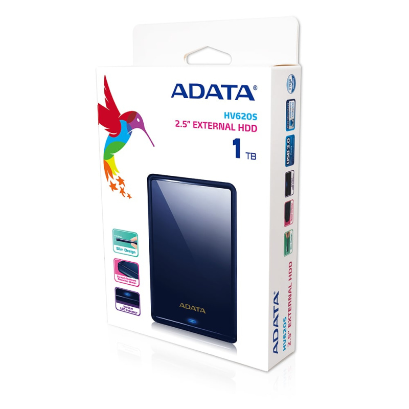 ADATA HV620S disque dur externe 1 To 2.5" Micro-USB B 3.2 Gen 1 (3.1 Gen 1) Bleu