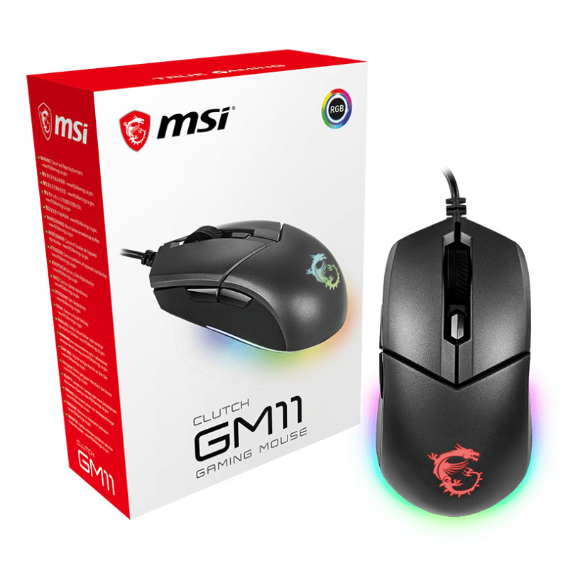 MSI Clutch GM11 souris Gaming Gauche USB Type-A Optique 5000 DPI