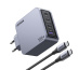 Ugreen Nexode Pro 160W GaN Charger with USB-C Cable Universel Noir, Gris Secteur Charge rapide Intérieure