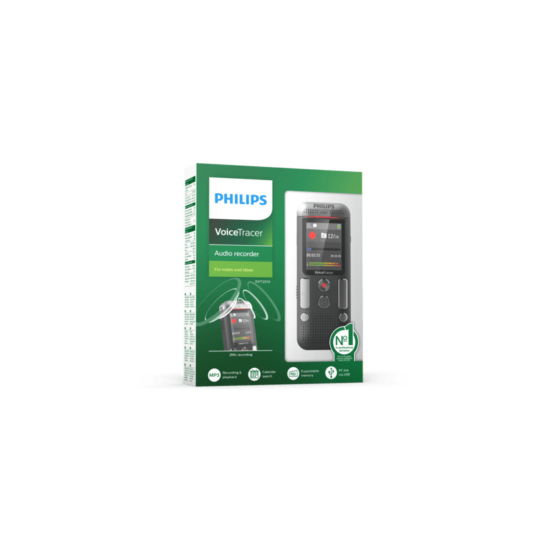 Philips 2000 series DVT2510 Mémoire interne + carte mémoire Anthracite, Chrome