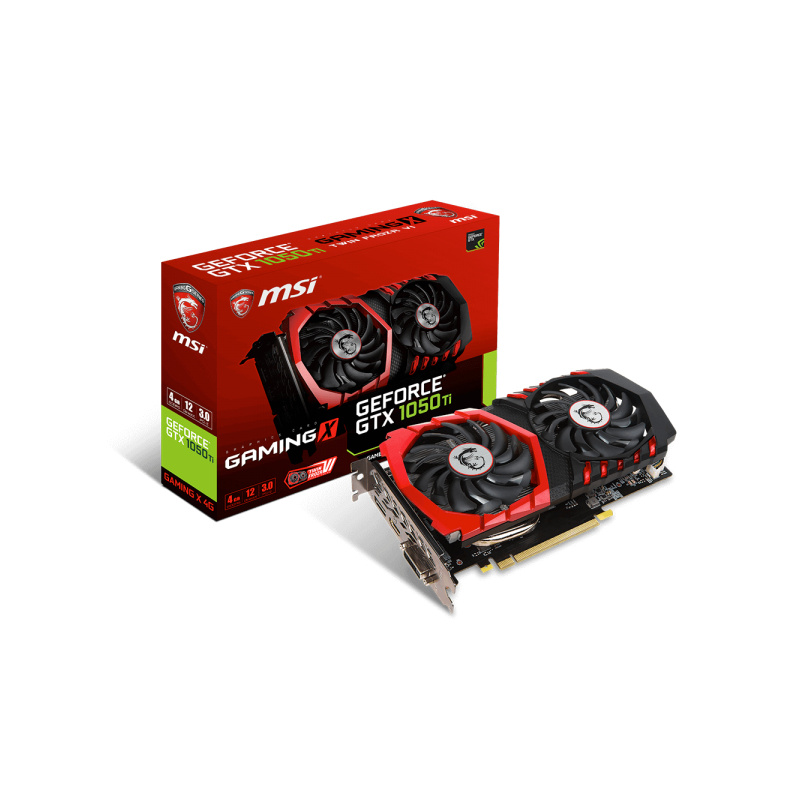 MSI GAMING GeForce GTX 1050 TI X 4G NVIDIA 4 Go GDDR5