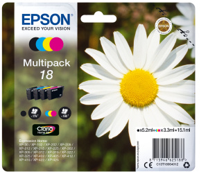 Epson Daisy Multipack "Pâquerette" 18 - Encre Claria Home N,C,M,J
