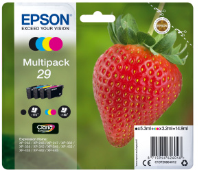 Epson Strawberry Multipack "Fraise" 29 - Encre Claria Home N,C,M,J