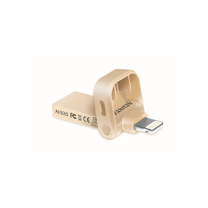 ADATA AI920 lecteur USB flash 32 Go USB Type-A / Lightning 3.2 Gen 1 (3.1 Gen 1) Or
