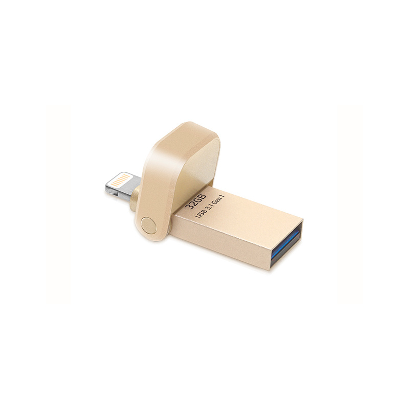 ADATA AI920 lecteur USB flash 32 Go USB Type-A / Lightning 3.2 Gen 1 (3.1 Gen 1) Or
