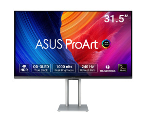 ASUS ProArt OLED PA32UCDM écran plat de PC 80 cm (31.5") 3840 x 2160 pixels 4K Ultra HD QD-OLED Argent
