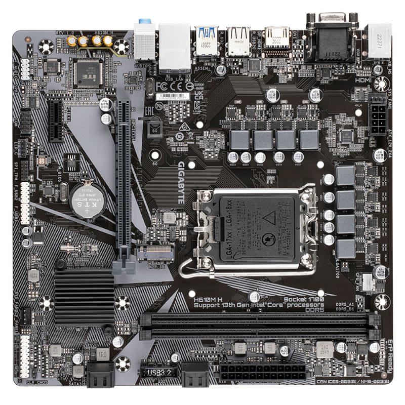 GIGABYTE H610M H carte mère Intel H610 Express LGA 1700 micro ATX