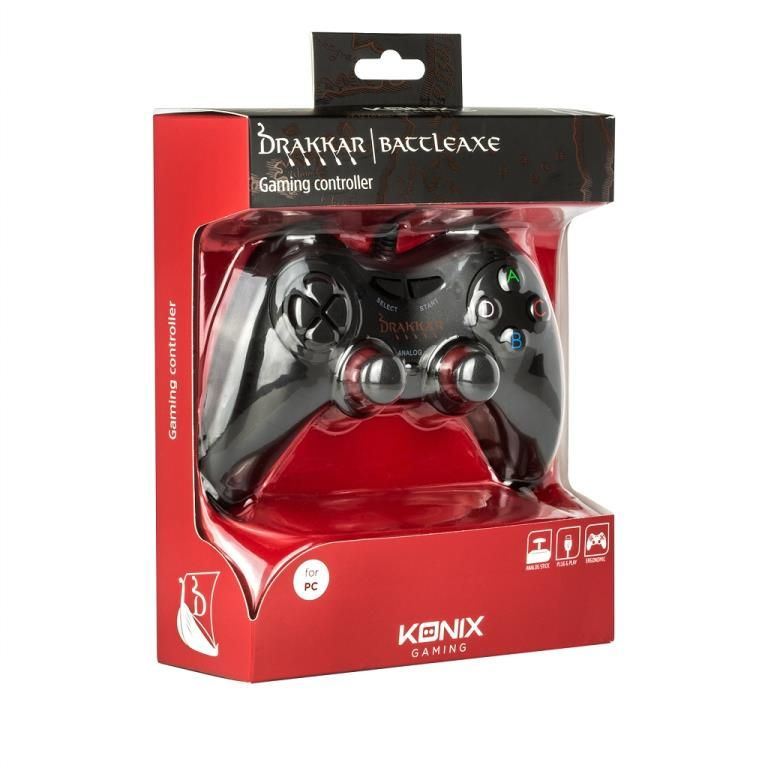 Konix Drakkar Battle Axe Noir USB Manette de jeu Analogique/Numérique PC