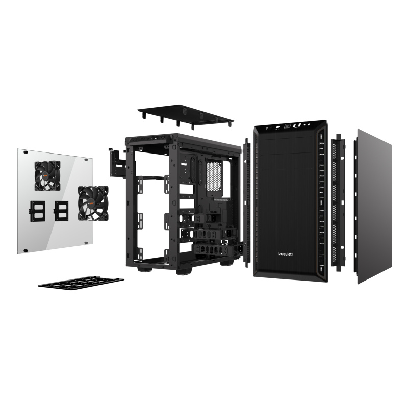 be quiet! Pure Base 600 Noir | Boîtier PC vitré, Mini ITX / Micro ATX / ATX,1 ventilateur Pure Wings 2 120 mm, 1 ventilateur Pure Wings 2 140 mm