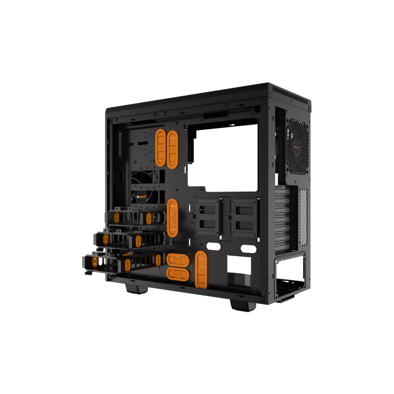 be quiet! Pure Base 600 Orange | Boîtier PC vitré, Mini ITX / Micro ATX / ATX,1 ventilateur Pure Wings 2 120 mm, 1 ventilateur Pure Wings 2 140 mm