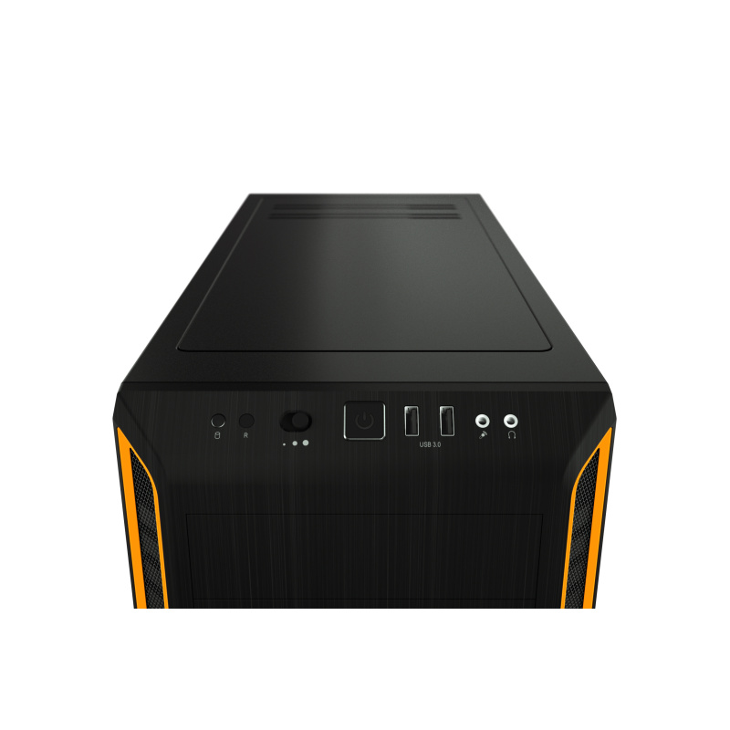 be quiet! Pure Base 600 Orange | Boîtier PC vitré, Mini ITX / Micro ATX / ATX,1 ventilateur Pure Wings 2 120 mm, 1 ventilateur Pure Wings 2 140 mm