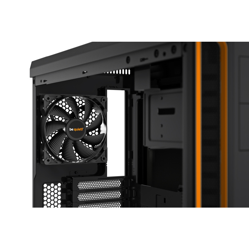 be quiet! Pure Base 600 Orange | Boîtier PC vitré, Mini ITX / Micro ATX / ATX,1 ventilateur Pure Wings 2 120 mm, 1 ventilateur Pure Wings 2 140 mm