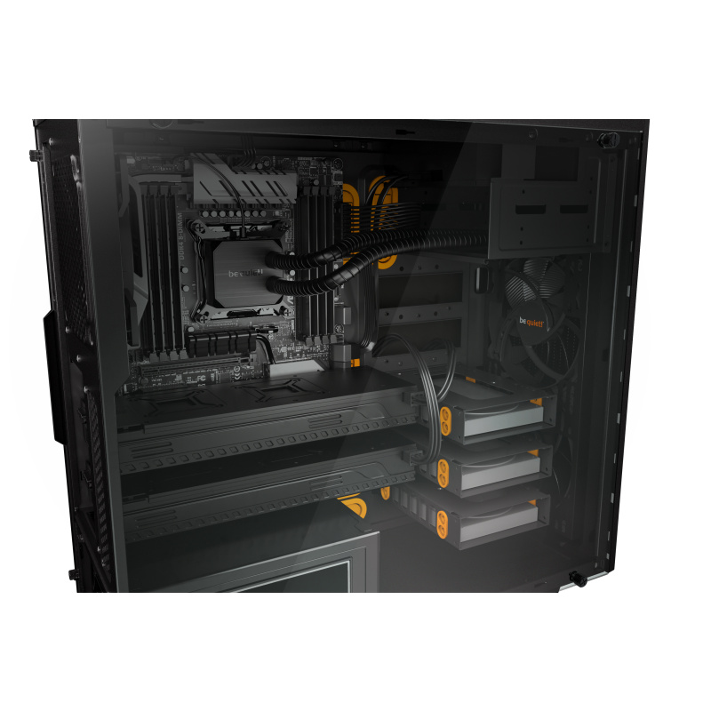 be quiet! Pure Base 600 Orange | Boîtier PC vitré, Mini ITX / Micro ATX / ATX,1 ventilateur Pure Wings 2 120 mm, 1 ventilateur Pure Wings 2 140 mm