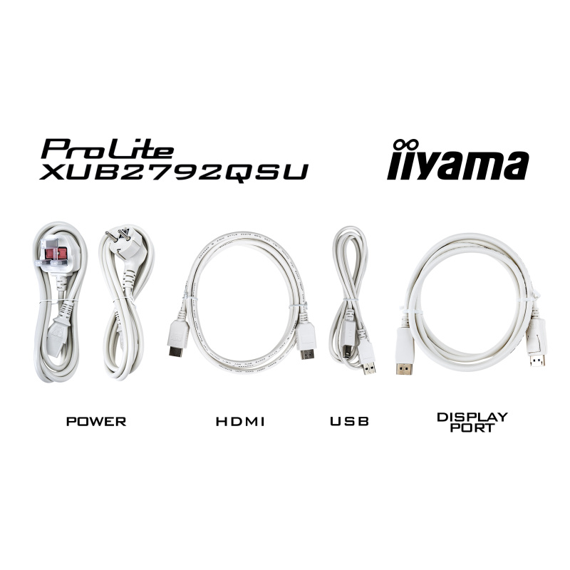iiyama ProLite XUB2792QSU-W6 écran plat de PC 68,6 cm (27") 2560 x 1440 pixels Wide Quad HD LED Blanc