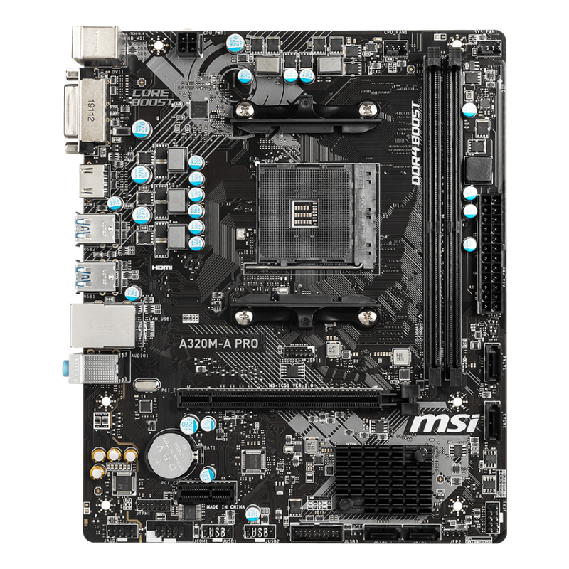 MSI A320M-A PRO carte mère AMD A320 Emplacement AM4 micro ATX