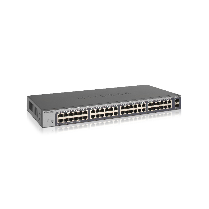 NETGEAR GS750E Géré L2 Gigabit Ethernet (10/100/1000) 1U Noir