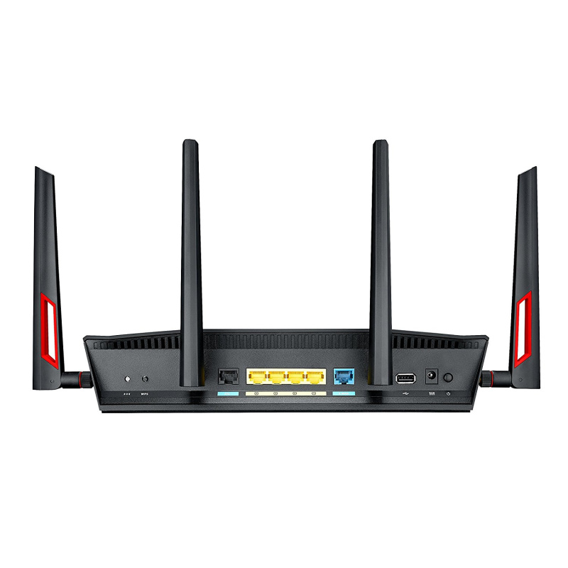 ASUS DSL-AC88U routeur sans fil Gigabit Ethernet Bi-bande (2,4 GHz / 5 GHz) Noir, Rouge