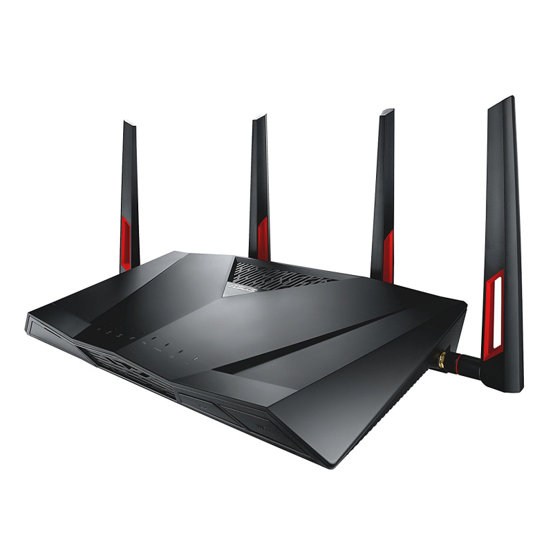 ASUS DSL-AC88U routeur sans fil Gigabit Ethernet Bi-bande (2,4 GHz / 5 GHz) Noir, Rouge
