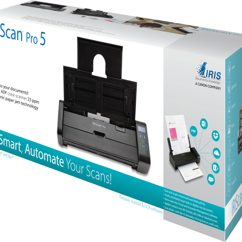 I.R.I.S. IRIScan Pro 5 Scanner ADF 600 x 600 DPI A4 Noir