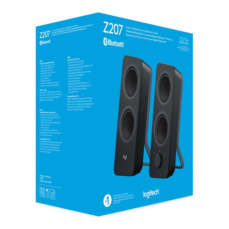 Logitech Z207 Haut-parleurs Bluetooth pour ordinateur