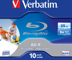 Verbatim BD-R SL 25GB 6x Printable 10 Pack Jewel Case 25 Go 10 pièce(s)