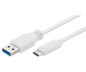 Microconnect USB3.1CA2W câble USB USB 3.2 Gen 1 (3.1 Gen 1) 2 m USB A USB C Blanc