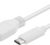 Microconnect USB3.1CA2W câble USB USB 3.2 Gen 1 (3.1 Gen 1) 2 m USB A USB C Blanc