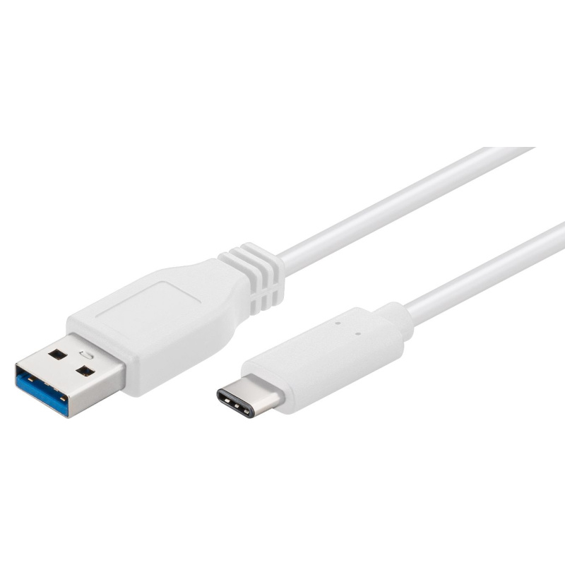 Microconnect USB3.1CA2W câble USB USB 3.2 Gen 1 (3.1 Gen 1) 2 m USB A USB C Blanc