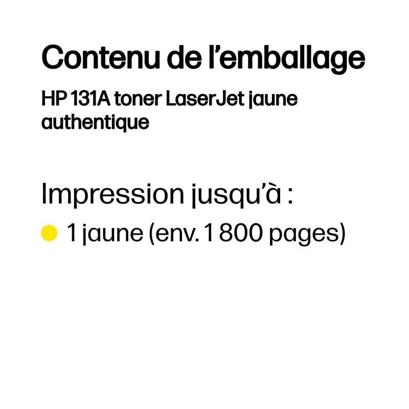 HP 131A toner LaserJet jaune authentique