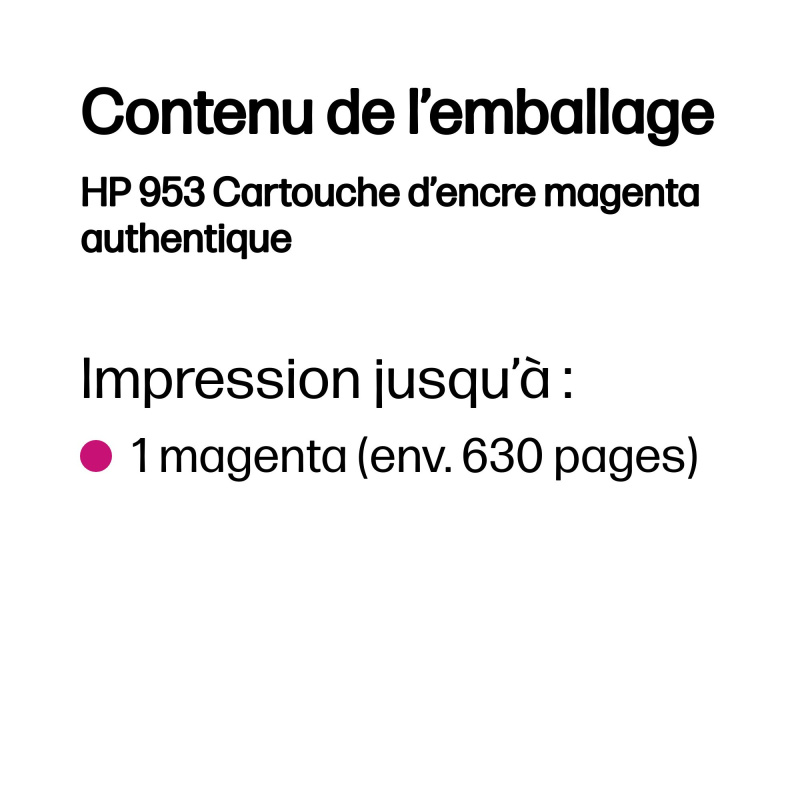 HP 953 Cartouche d’encre magenta authentique