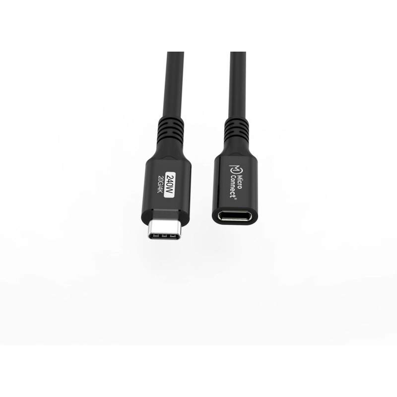 Microconnect USB3.2CC2EX câble USB USB4 Gen 2x2 2 m USB C Noir