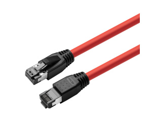 Microconnect MC-SFTP801R câble de réseau Rouge 1 m Cat8.1 S/FTP (S-STP)