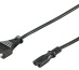 Microconnect PE030718 câble électrique Noir 1,8 m CEE7/16 Coupleur C7