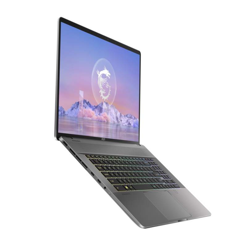 MSI Creator Z17 HX Studio A13VGT-005FR Intel® Core™ i9 i9-13950HX Ordinateur portable 43,2 cm (17") Écran tactile Quad HD+ 64 Go DDR5-SDRAM 2 To SSD NVIDIA GeForce RTX 4070 Wi-Fi 6E (802.11ax) Windows 11 Pro Gris