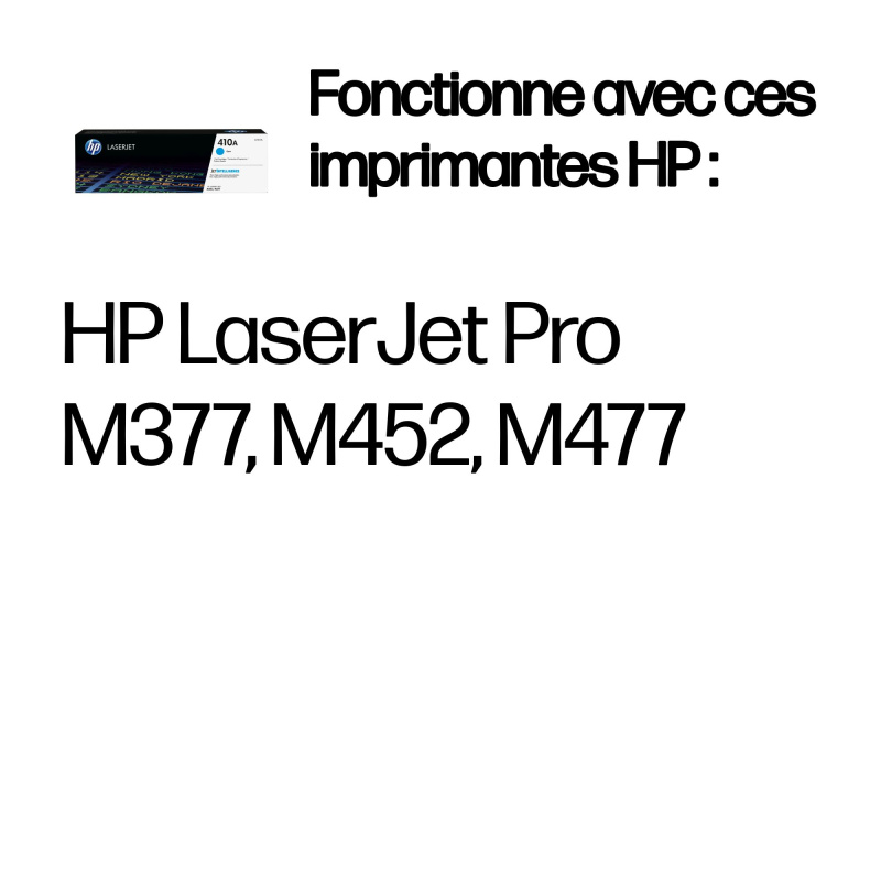 HP 410A toner LaserJet cyan authentique