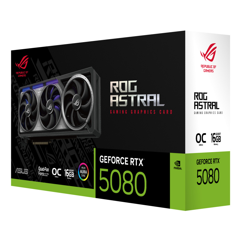 ASUS ROG Astral - -RTX5080-O16G-GAMING NVIDIA GeForce RTX 5080 16 Go GDDR7