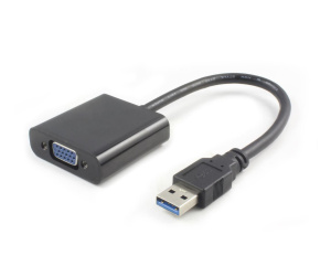 Microconnect USB3.0VGA adaptateur graphique USB 1920 x 1080 pixels Noir
