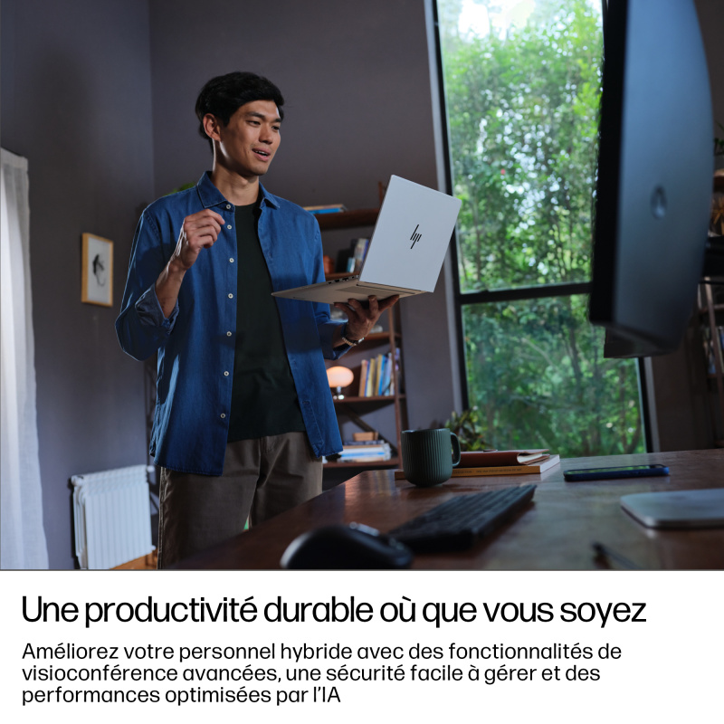 HP EliteBook 8 G1i 16 inch Notebook AI PC Wolf Pro Security Edition Intel Core Ultra 5 225U Ordinateur portable 40,6 cm (16") WUXGA 16 Go DDR5-SDRAM 512 Go SSD Wi-Fi 7 (802.11be) Windows 11 Pro Argent