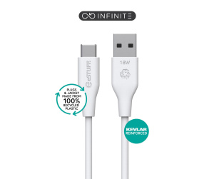 eSTUFF ES605170-BULK câble USB USB 2.0 1 m USB C USB A Blanc