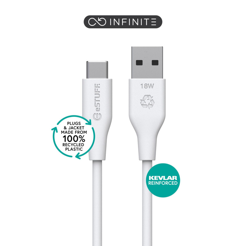 eSTUFF ES605170-BULK câble USB USB 2.0 1 m USB C USB A Blanc