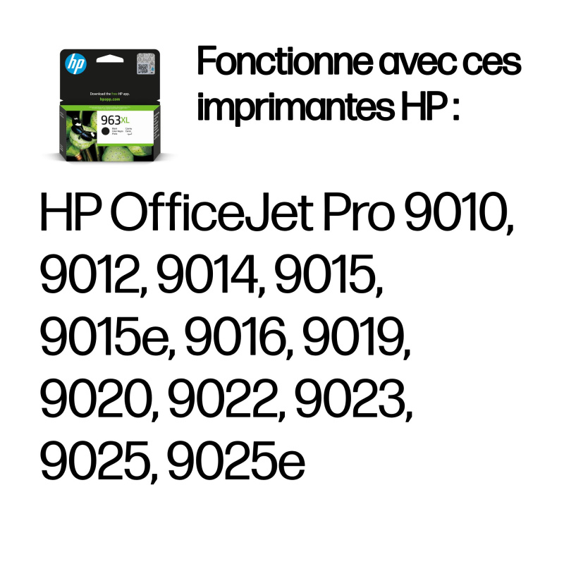 HP 963XL Cartouche d'encre noire authentique, grande capacité